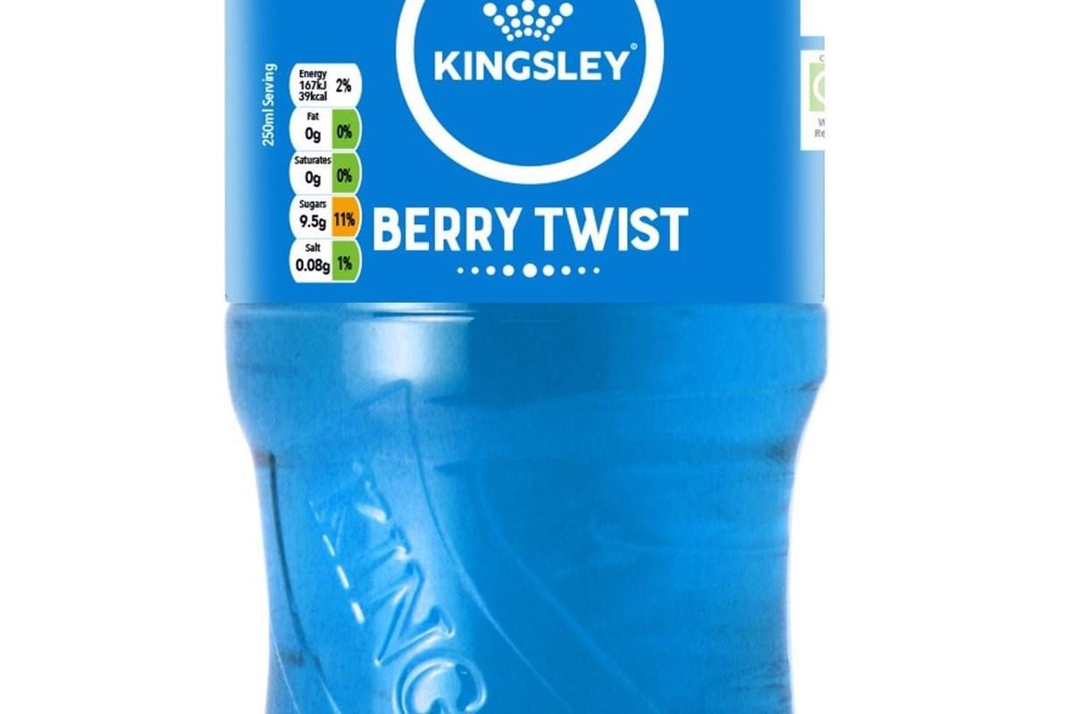 Kingsley Berry Twist and Cherry Cola bottles side by side