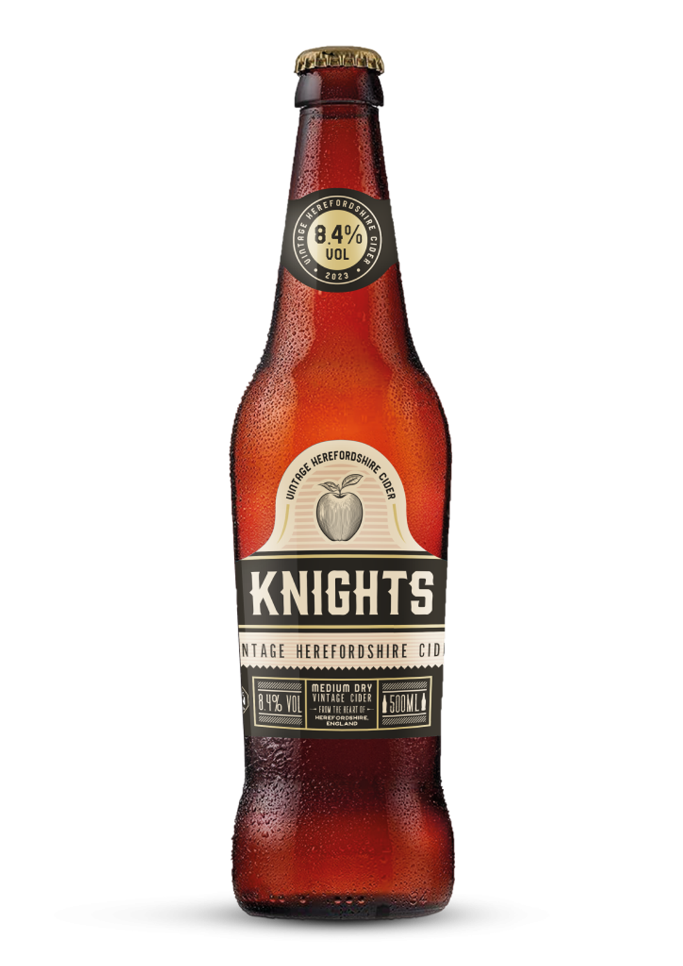 Knights Vintage Cider 500ml FOP Visual