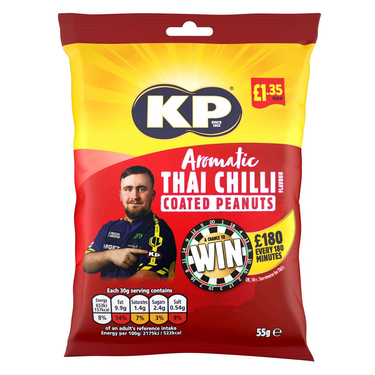 KP Nuts Aromatic Thai Chilli Coated peanuts