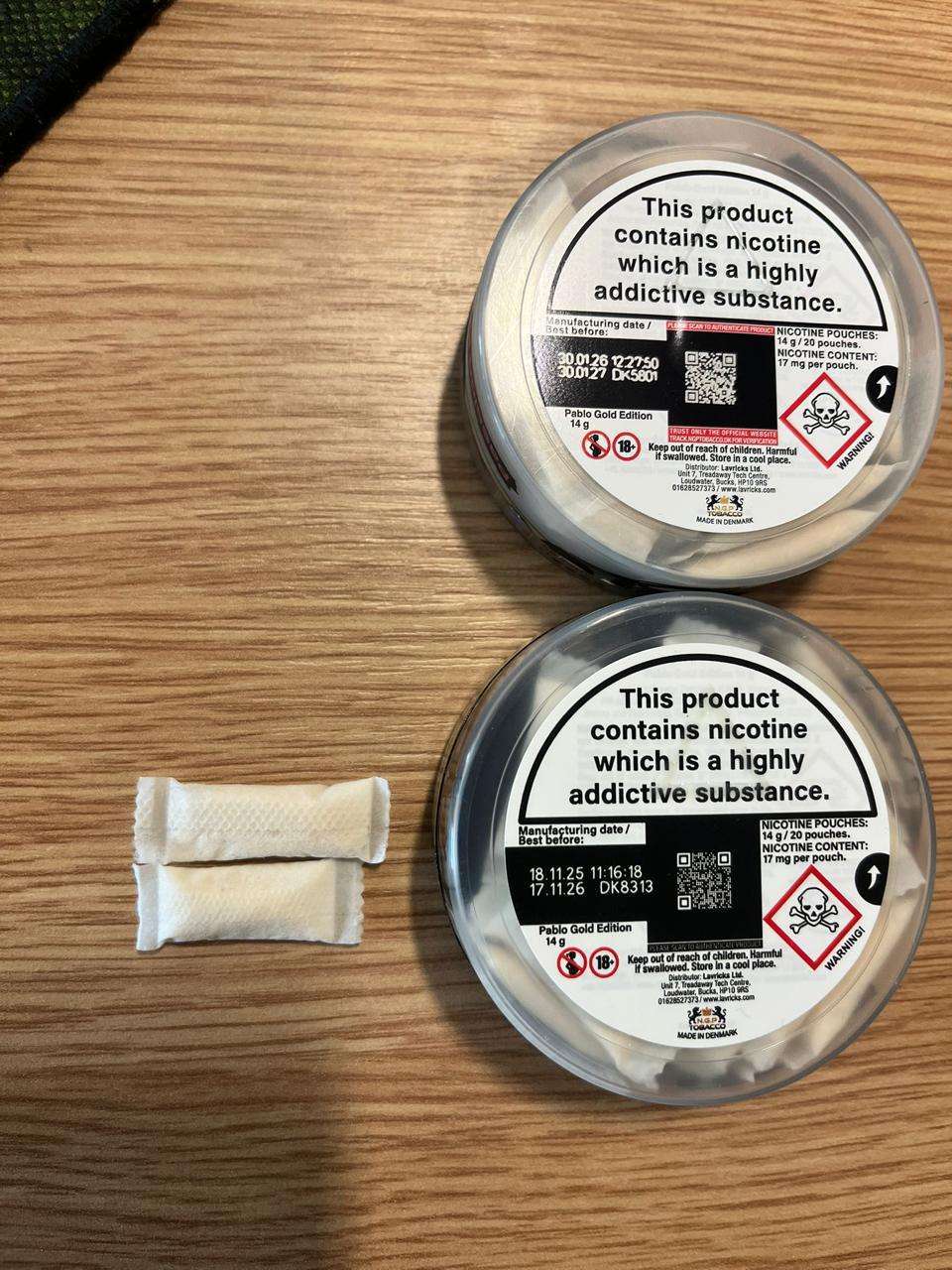 legitimate and fake nicotine products