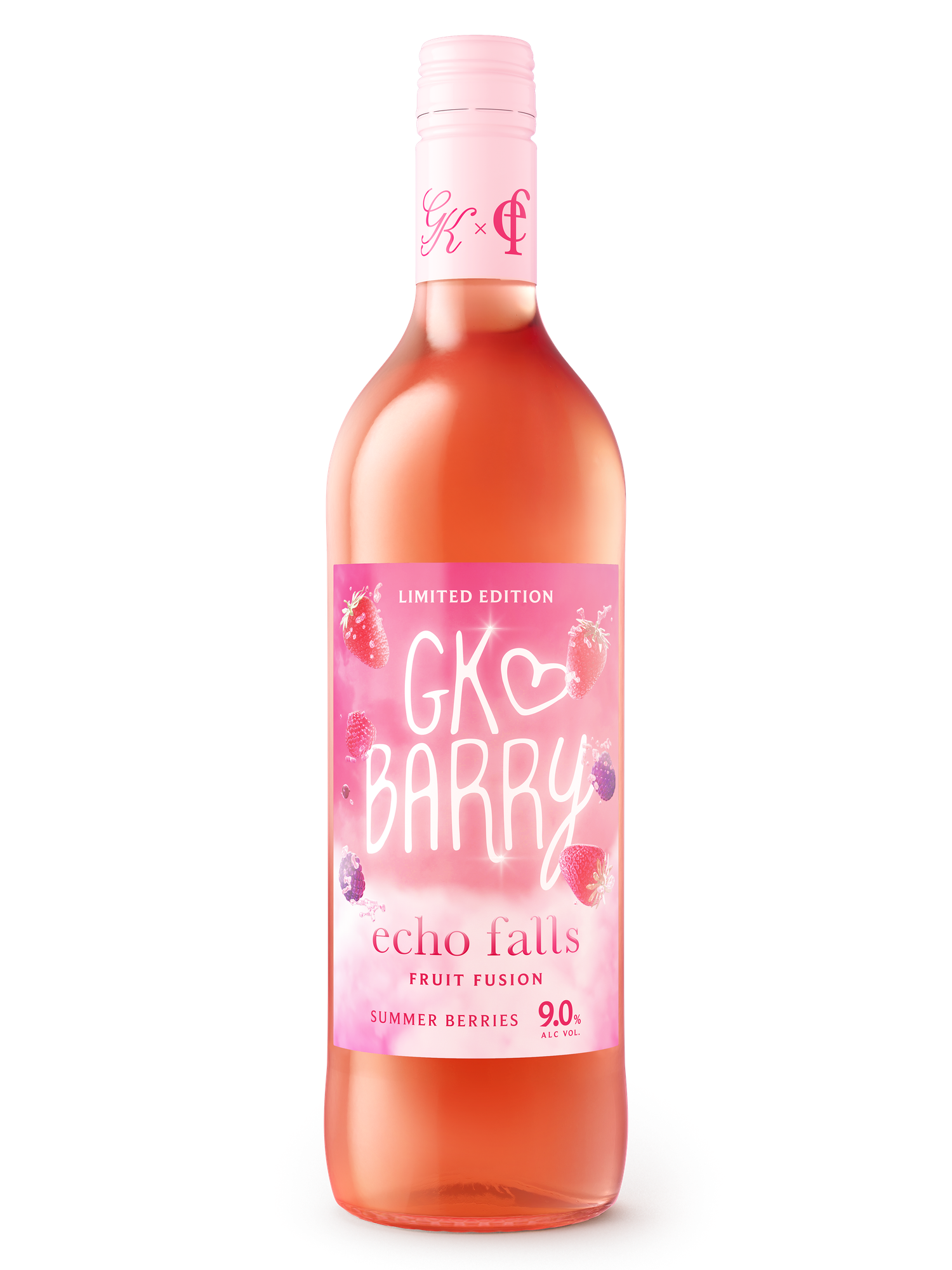 Limited-edition GK Barry Echo Falls Summer Berries Fruit Fusion wine bottle