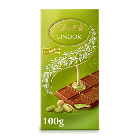 Lindt's new LINDOR Pistachio Milk Chocolate Bar