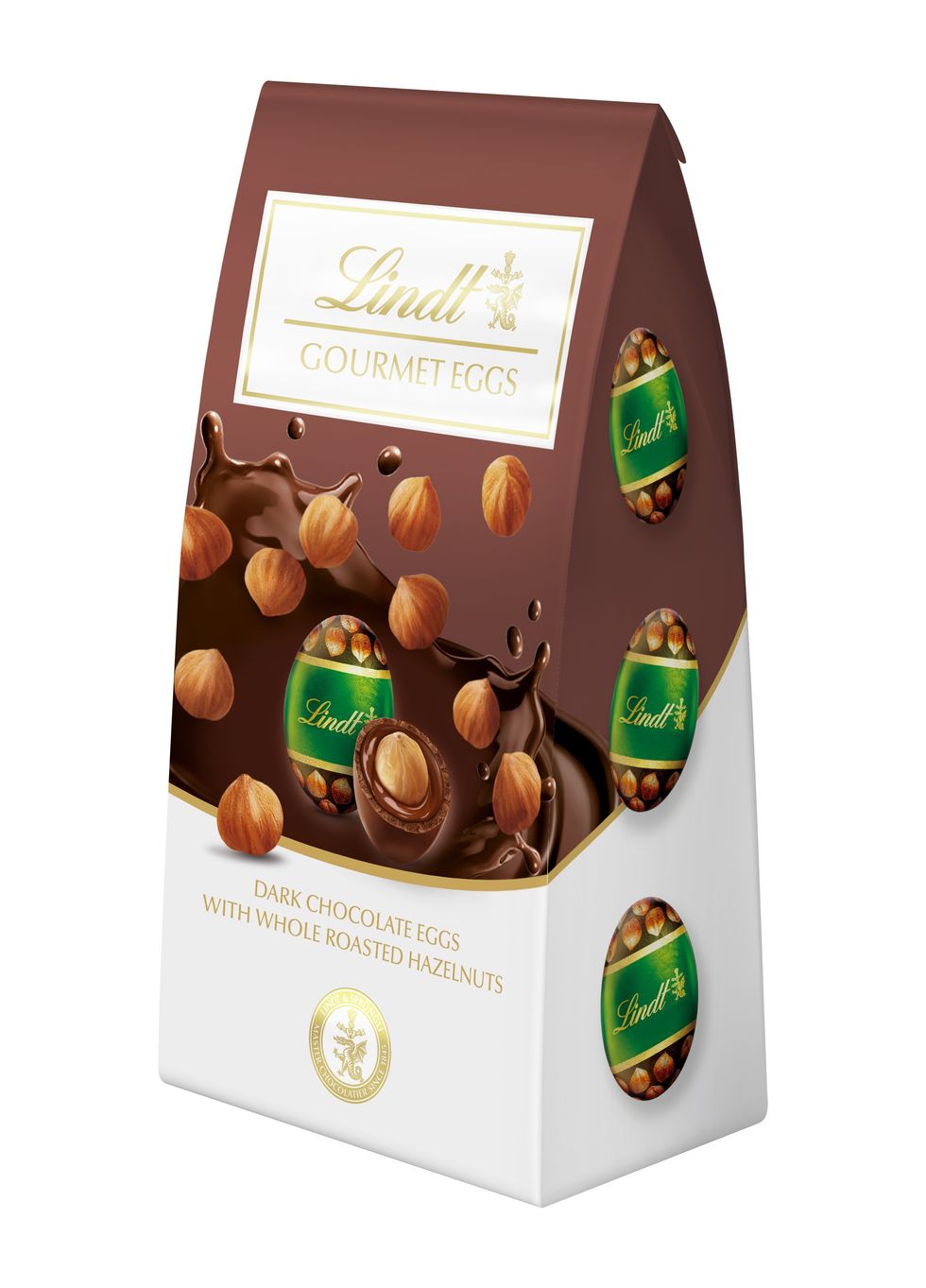 Lindt Whole Hazelnut Gourmet Eggs \u2013 Milk & Dark chocolate with whole hazelnut center