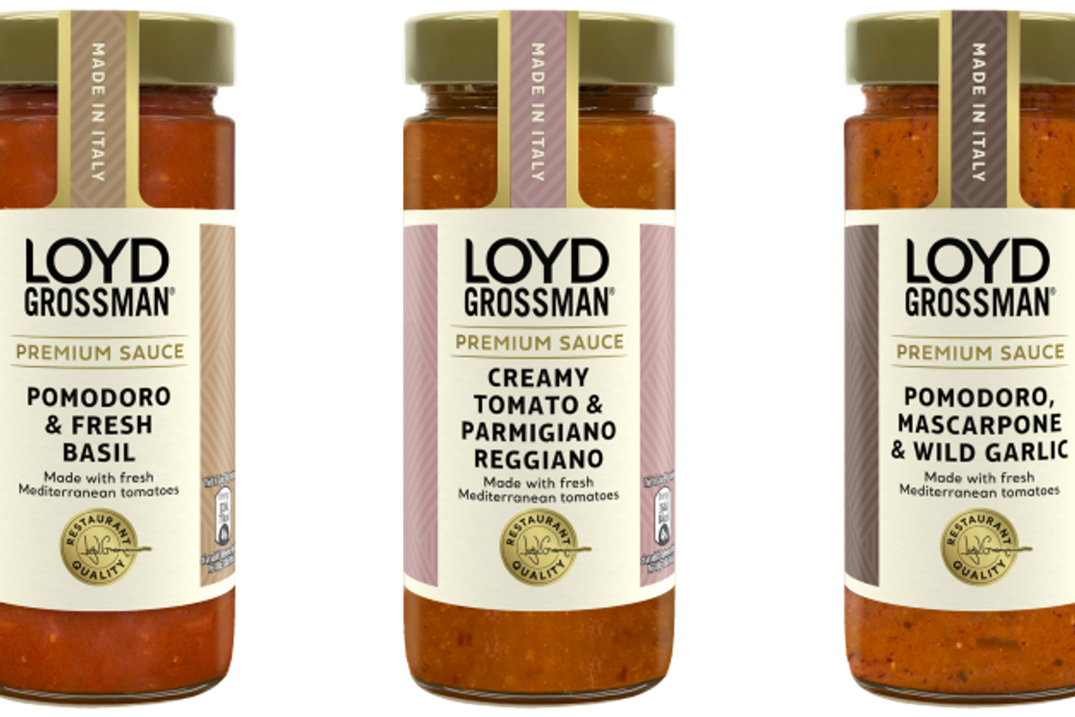Loyd Grossman premium sauces in Pomodoro, Mascarpone and Creamy Tomato