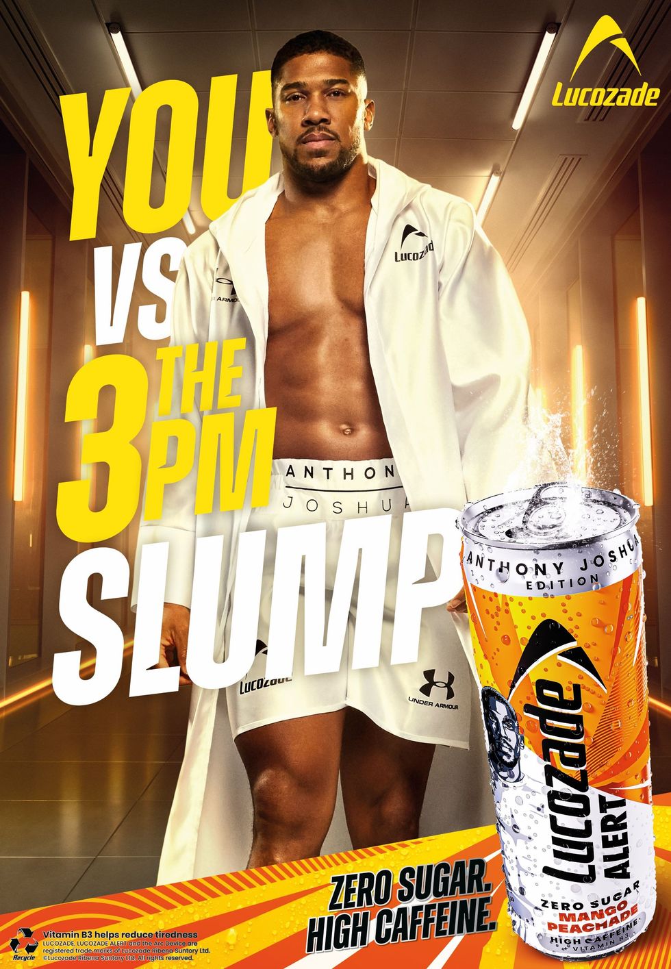Lucozade Alert Anthony Joshua Edition: Mango Peachade Zero Sugar 2025