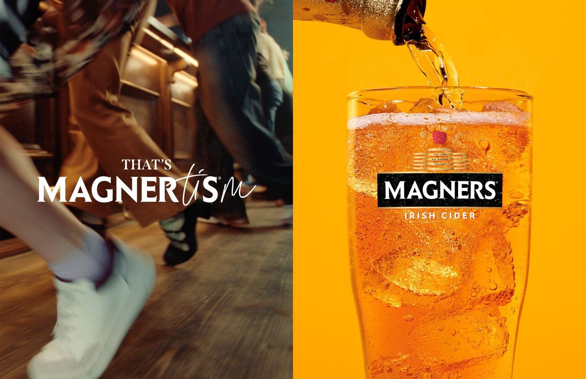 Magners new “That’s Magnertism” TV campaign shows iconic cider over ice.