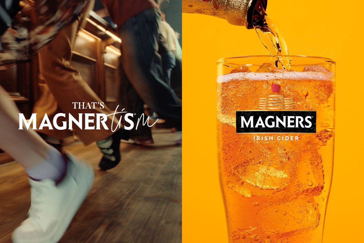 Magners new “That’s Magnertism” TV campaign shows iconic cider over ice.
