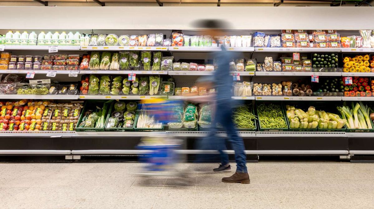 Man shopping at the supermarket