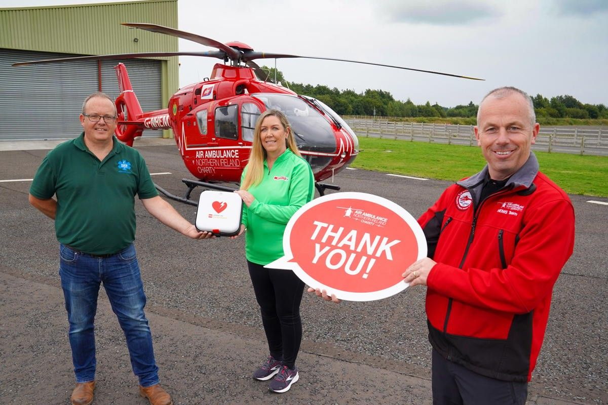 Spar NI marks Air Ambulance Week with defibrillator donation