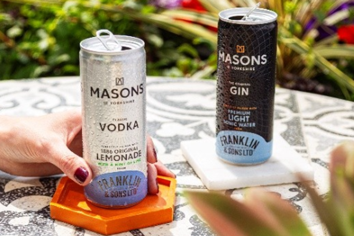 Masons of Yorkshire and Franklin & Sons premium RTD cans with gin and vodka mixers