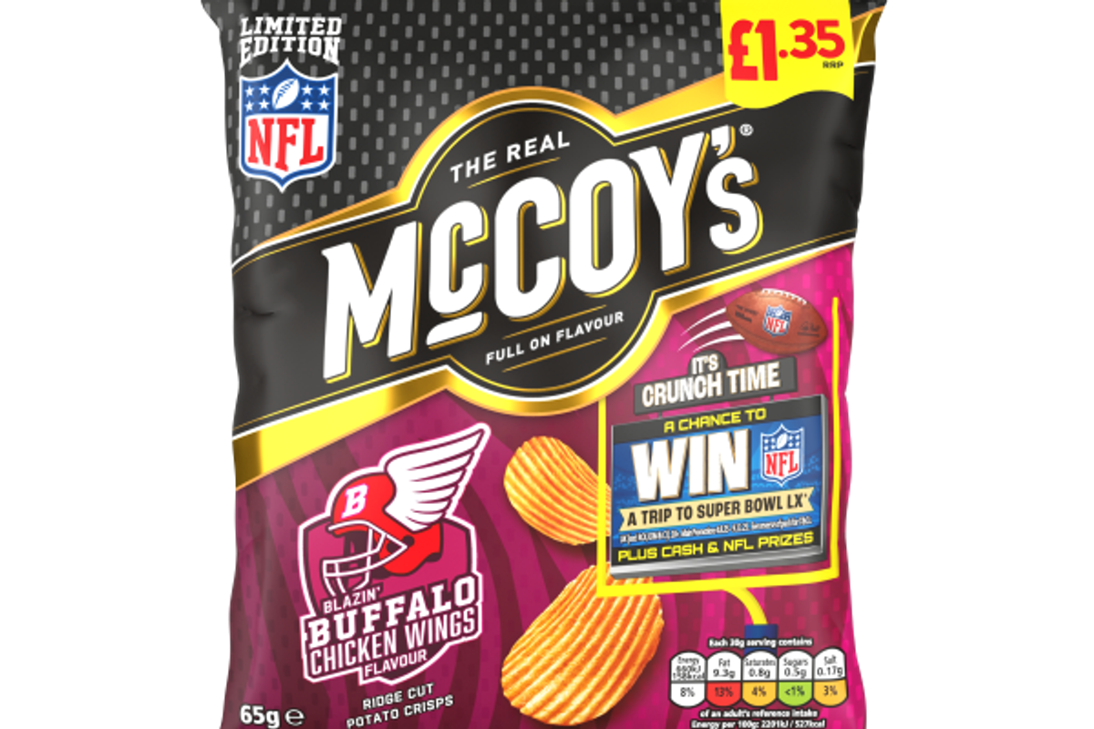 McCoy's NFL flavours on pack promotion 2025