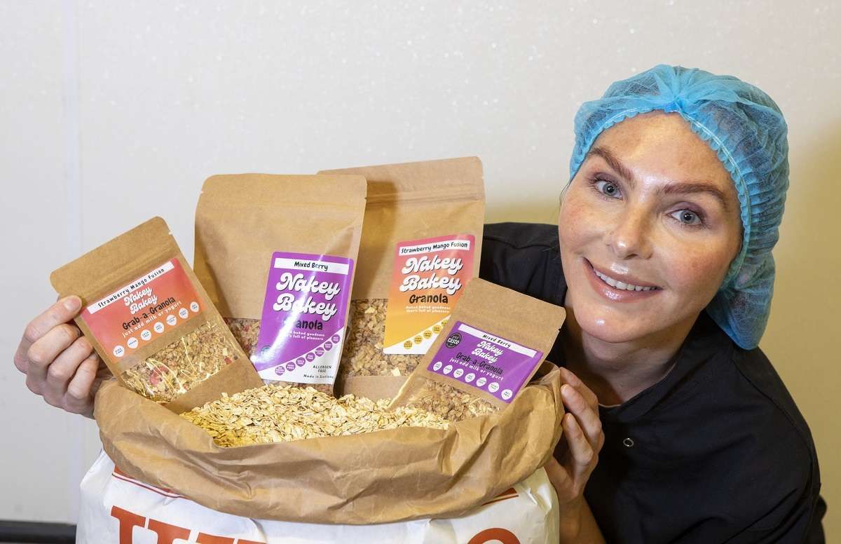 Megan Murrie with Nakey Bakey products 