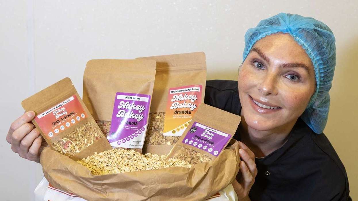 Megan Murrie with Nakey Bakey products