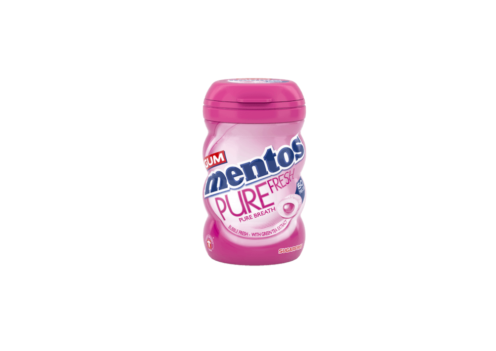 Mentos Pure Fresh Gum Bubble Fresh Big Bottle 50PCS