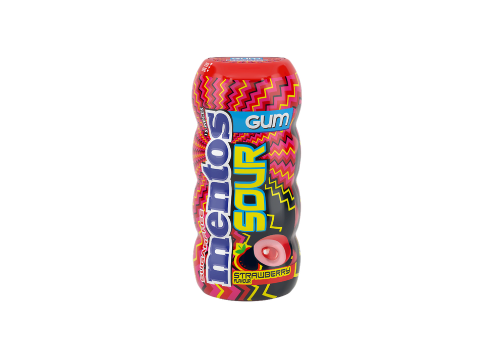 Mentos Sour Gum Strawb