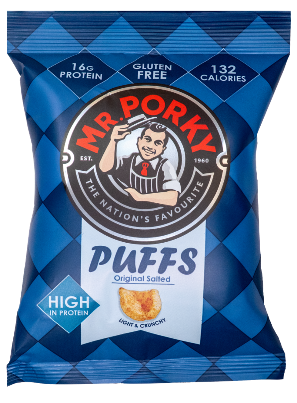 Mr. Porky Puffs \u2013 Crunchy, keto-friendly, high-protein pork snack in 25g pack\u200b