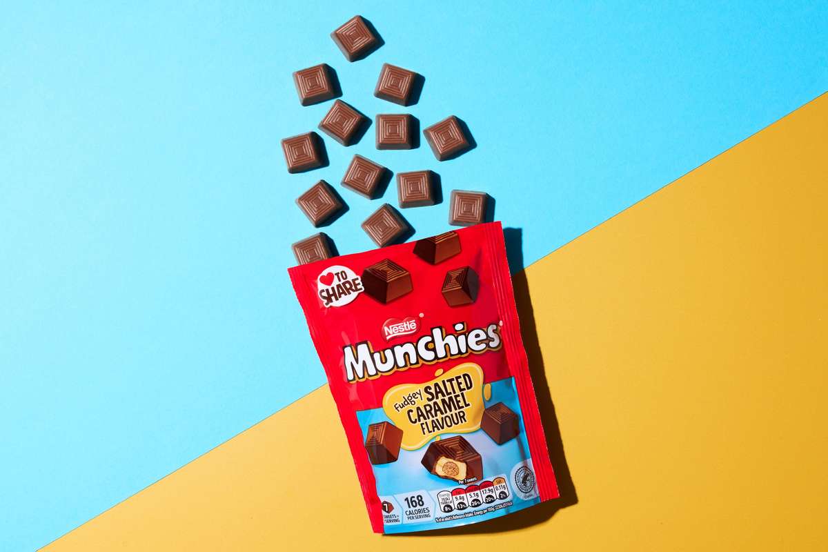 Munchies Fudgey Salted Caramel Flavour sharing bag