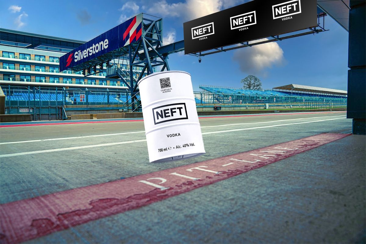 NEFT Vodka display at Silverstone trackside 