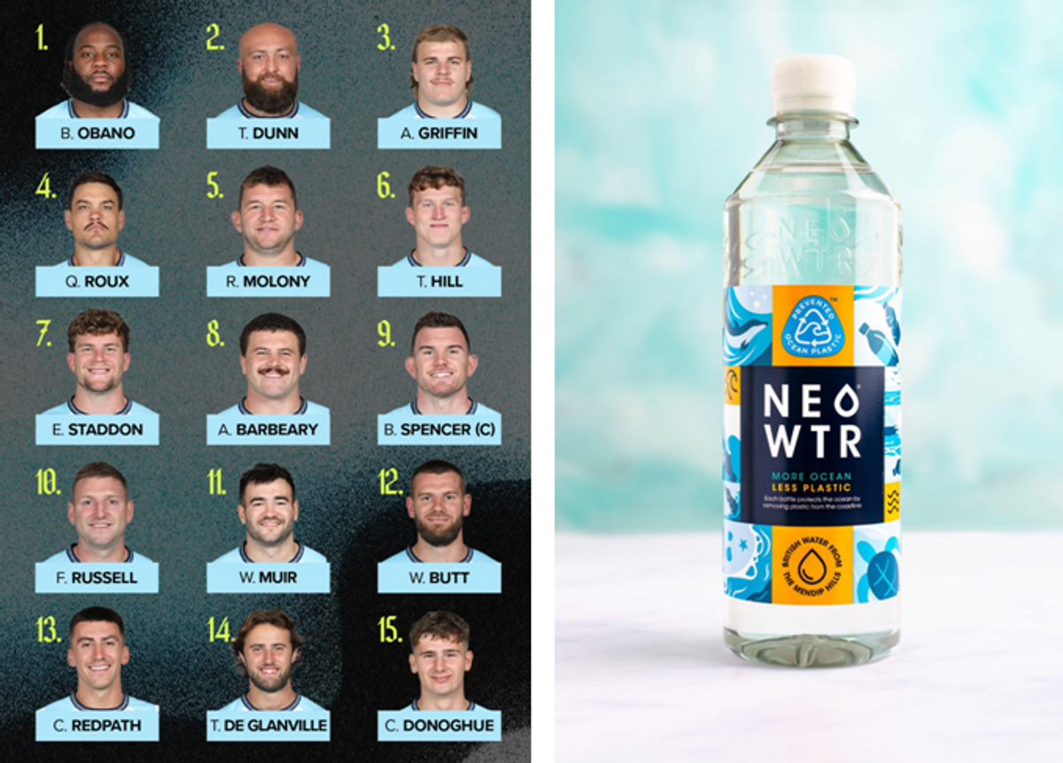 NEO WTR ocean-bound plastic bottles now hydrating Bath Rugby athletes and fans