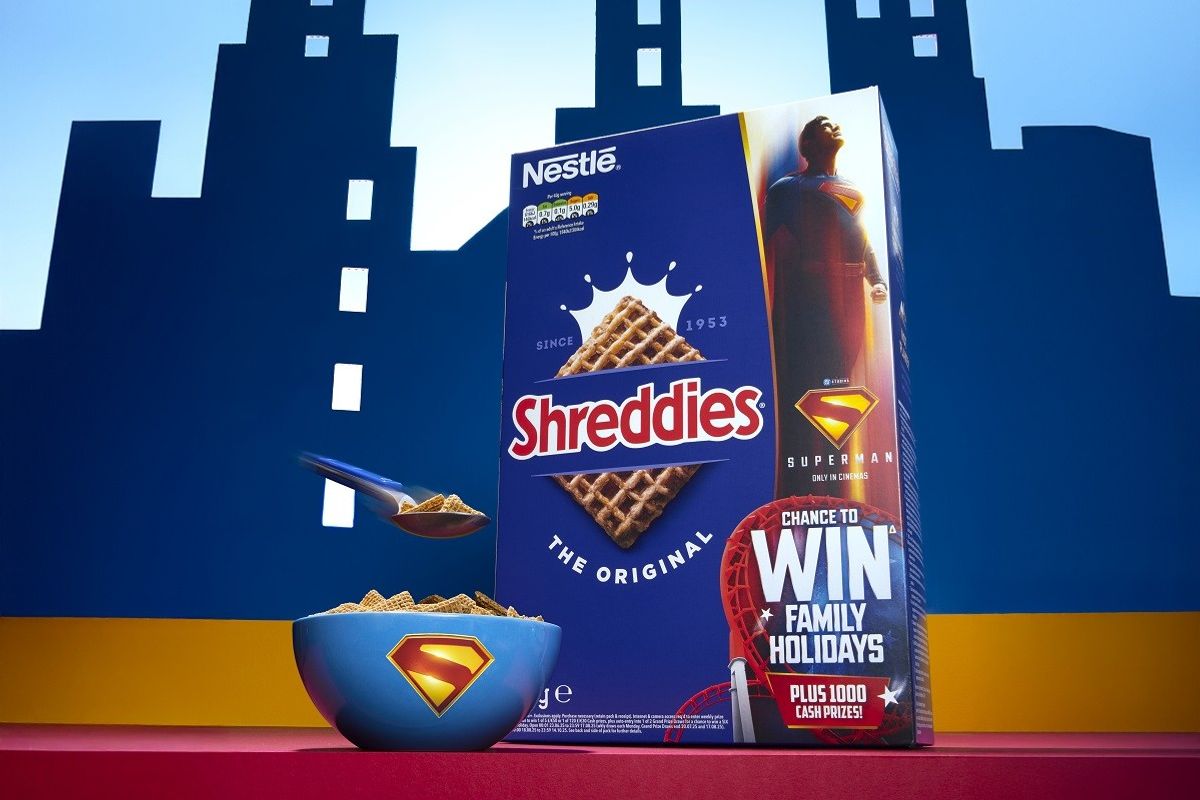 Nestlé Cereals Superman promotion with Shreddies, Cheerios, Nesquik offers UK shoppers a chance to win a US holiday and cash prizes