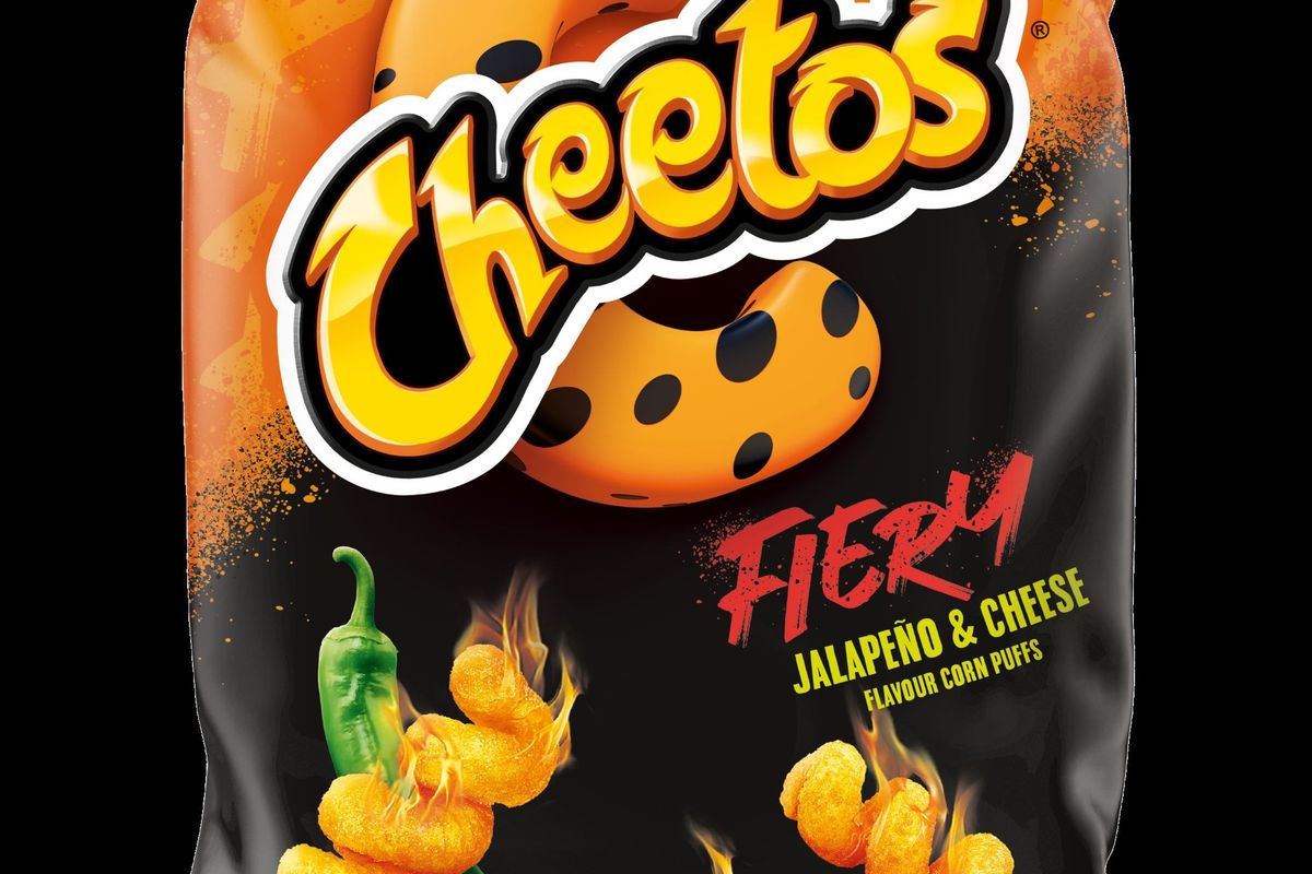 New Cheetos Fiery Jalapeño and Cheese 105g sharing bag on UK shelves in 2025 relaunch