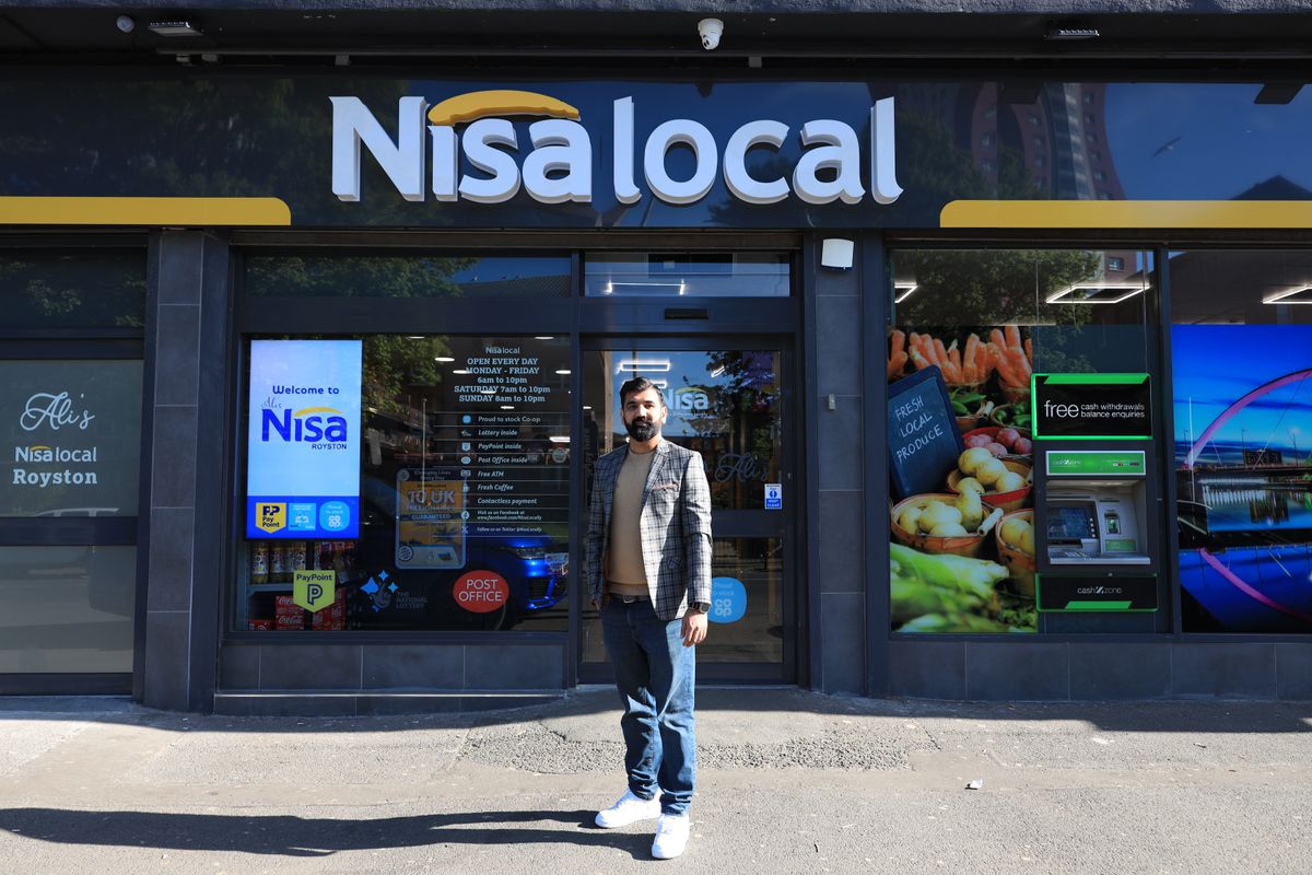 Newly refitted Ali’s Nisa Royston store with Co-op branding and digital signage upgrades