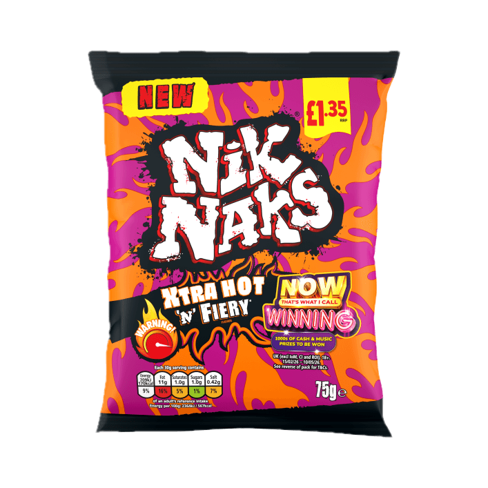 Nik Naks Xtra Hot ‘N’ Fiery £1.35 PMP