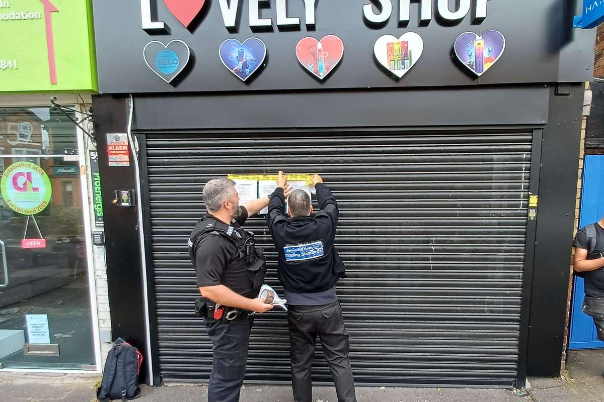 Officials enforce closure order on Lovely Shop on Lenton Boulevard, Nottingham