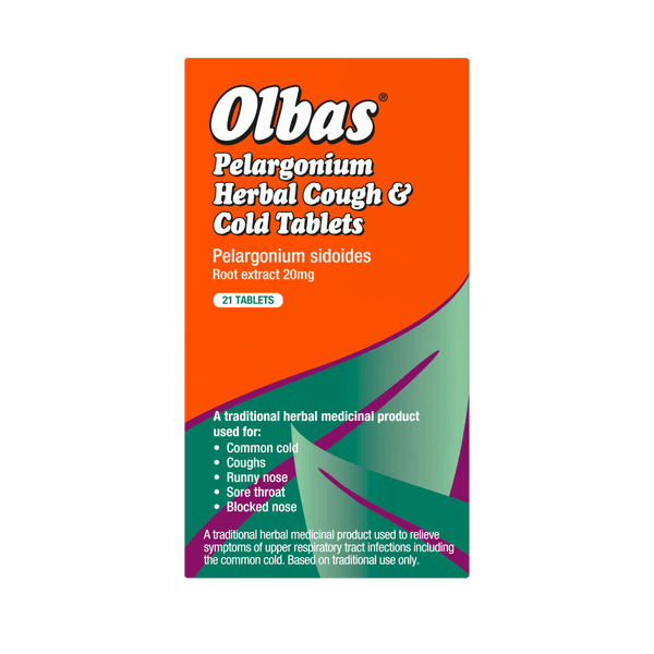 Olbas Pelargonium Herbal Cough & Cold Tablets