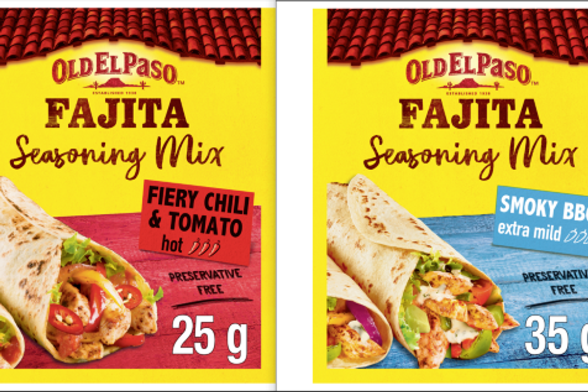 Old El Paso Fiery Chili & Smoky BBQ Extra Mild fajita seasoning packs