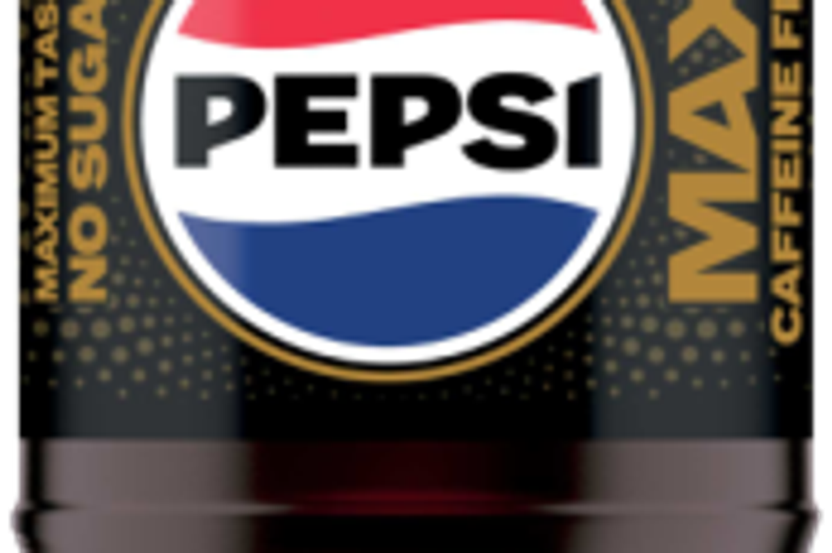 Pepsi MAX Caffeine Free 500ml bottle display for March 2025 UK launch