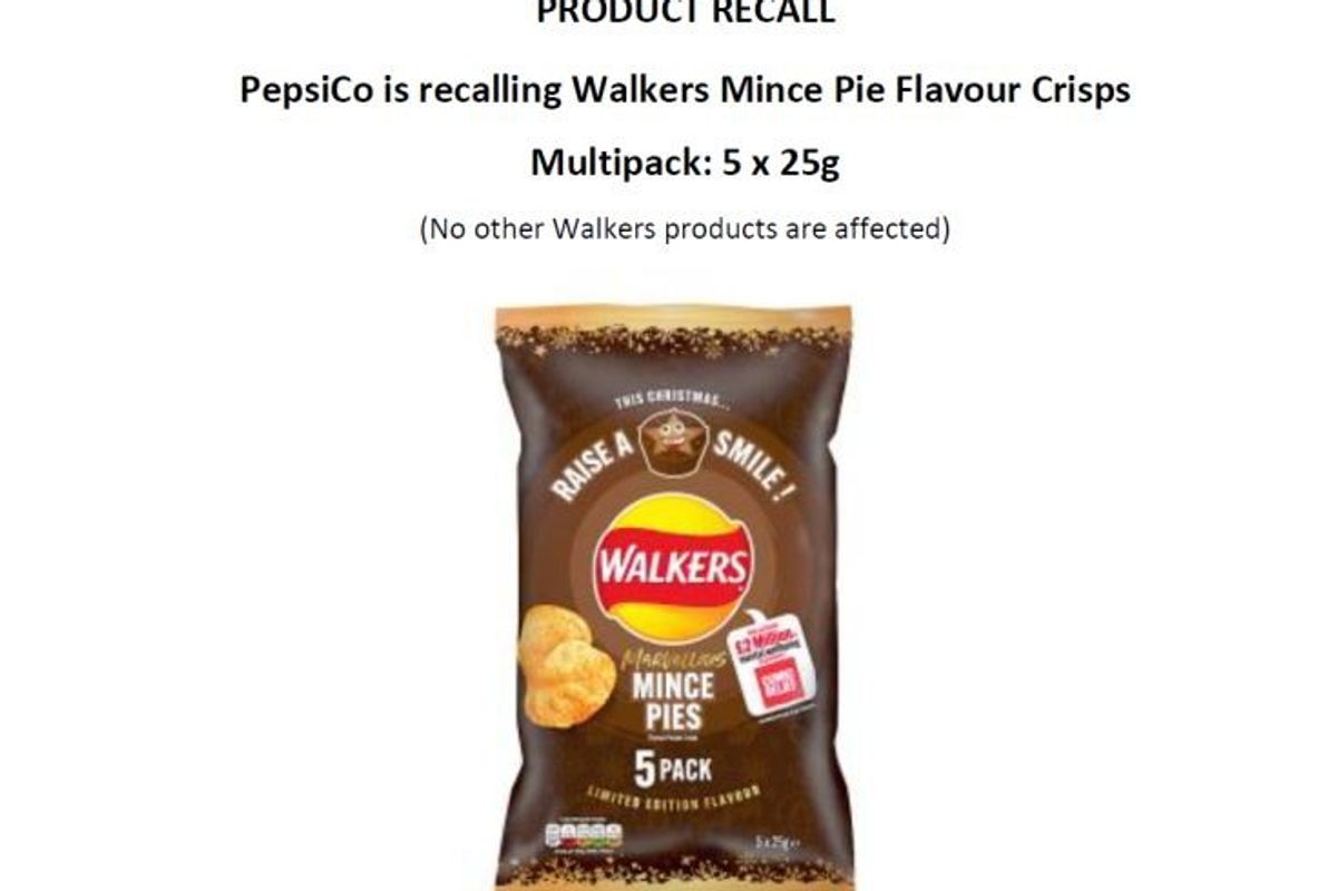 PepsiCo recalls Walkers crisps