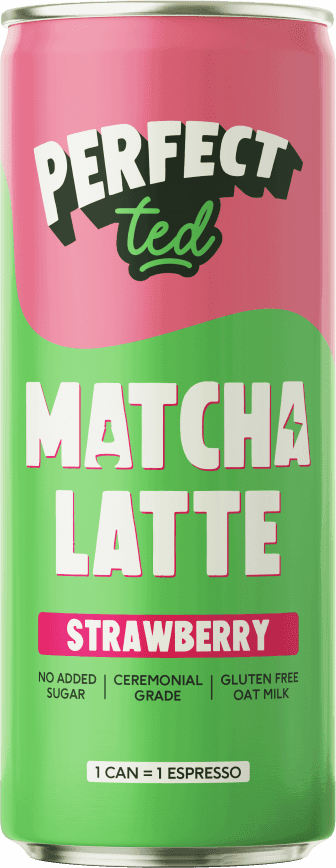 PerfectTed matcha cans served at a UK wedding celebration under the PerfectWed campaign