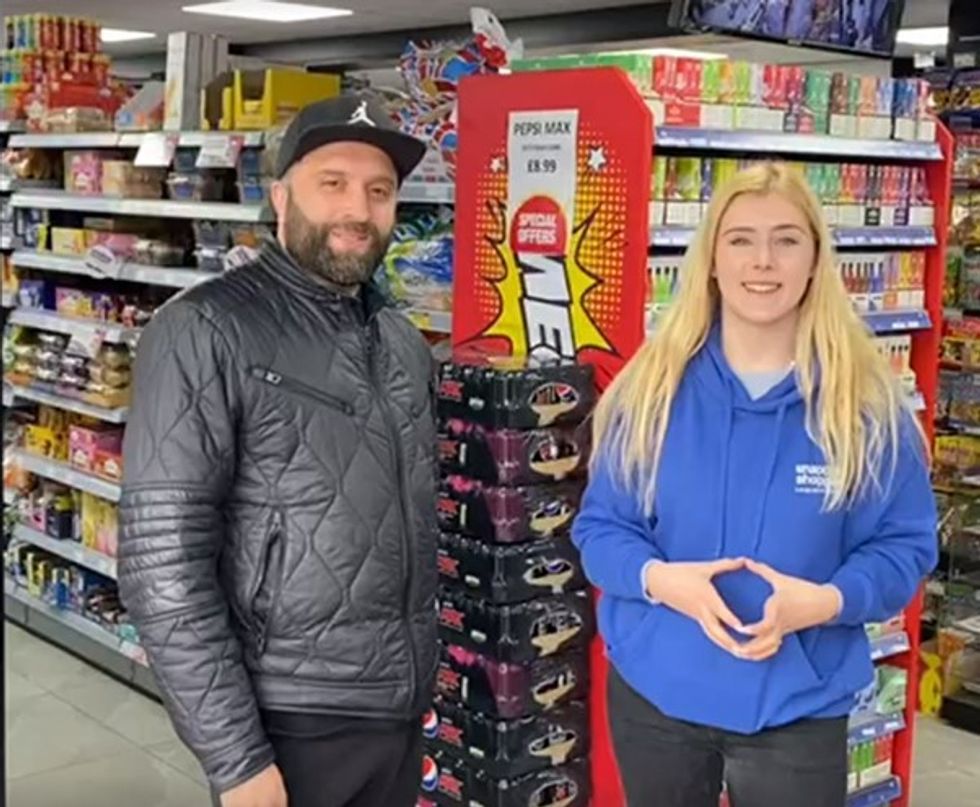 Peter Saleem Store Owner from Broadway Premier with Nicole Baines from Snappy Shopper