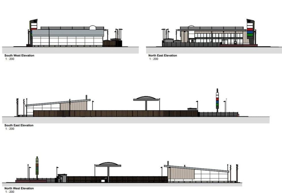 Plans of how the new Whalley Banks service station will look