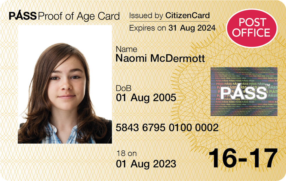 PO PASS Card 16 17 Naomi McDermott