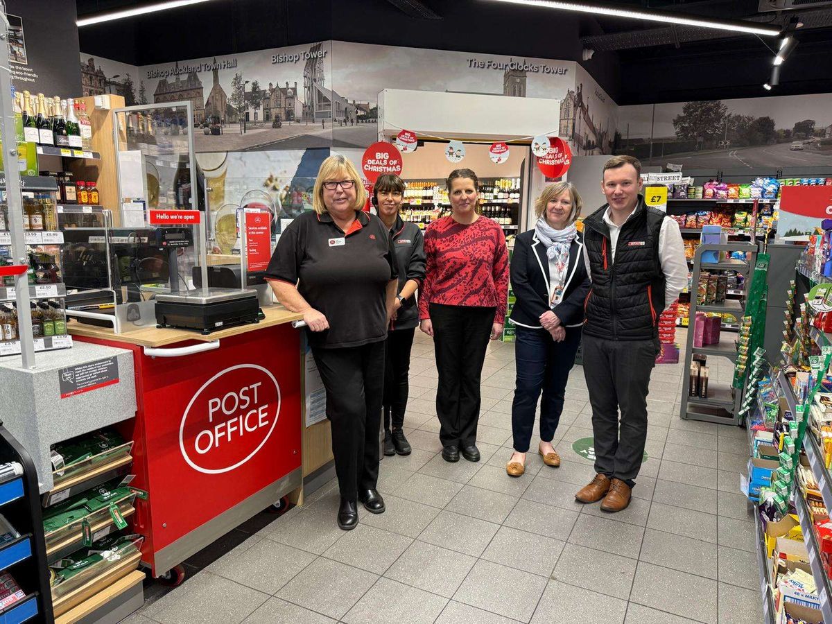 post office counter inside the SPAR store