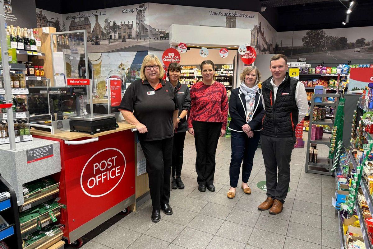 post office counter inside the SPAR store