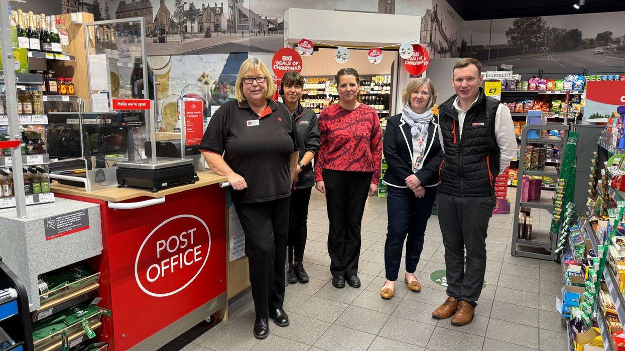 post office counter inside the SPAR store
