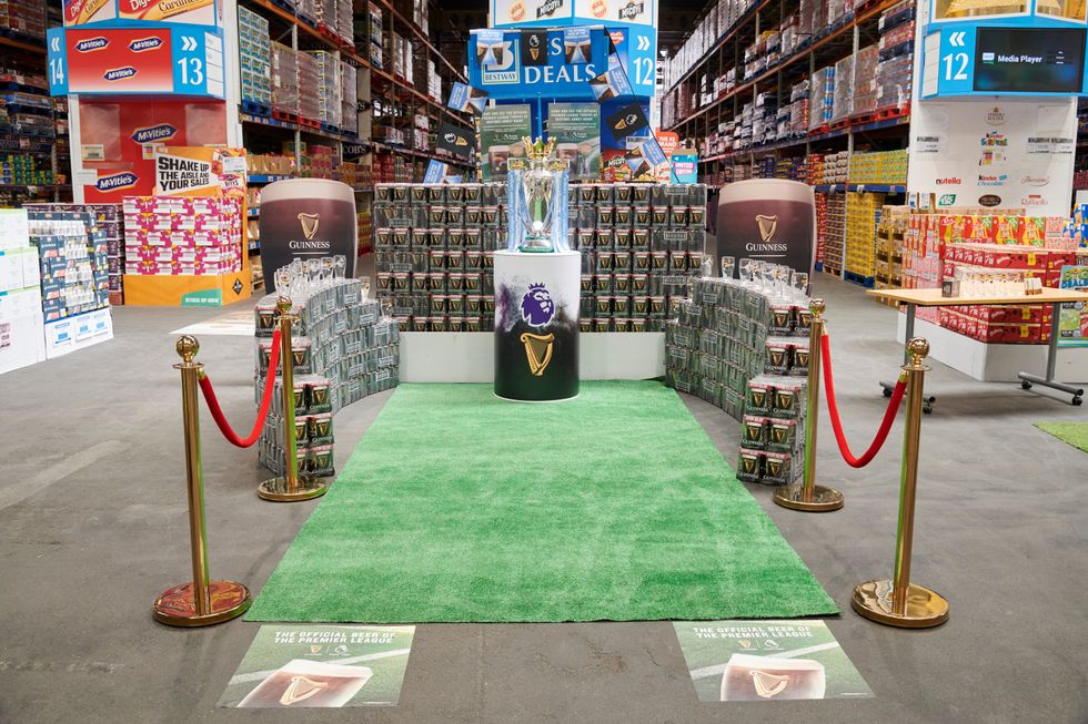 Premier League trophy at Bestway\u2019s Guinness event