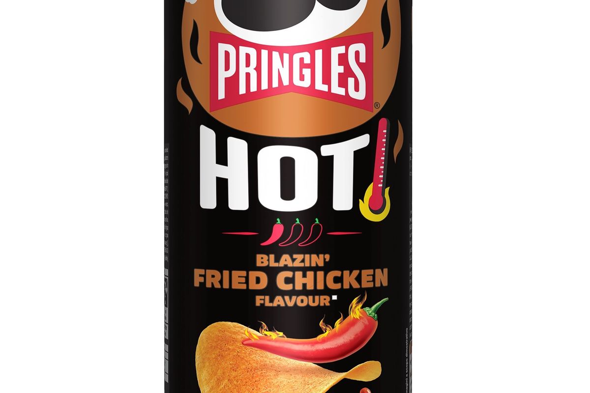 Pringles Hot Blazin’ Fried Chicken can with Cole Palmer partnership branding