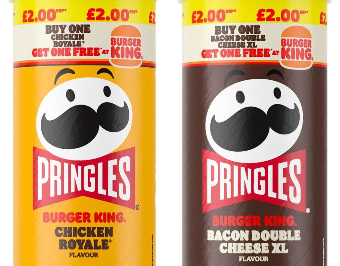 Pringles x Burger King Bacon Double Cheese XL Flavour and Pringles x Burger King Chicken Royale Flavour