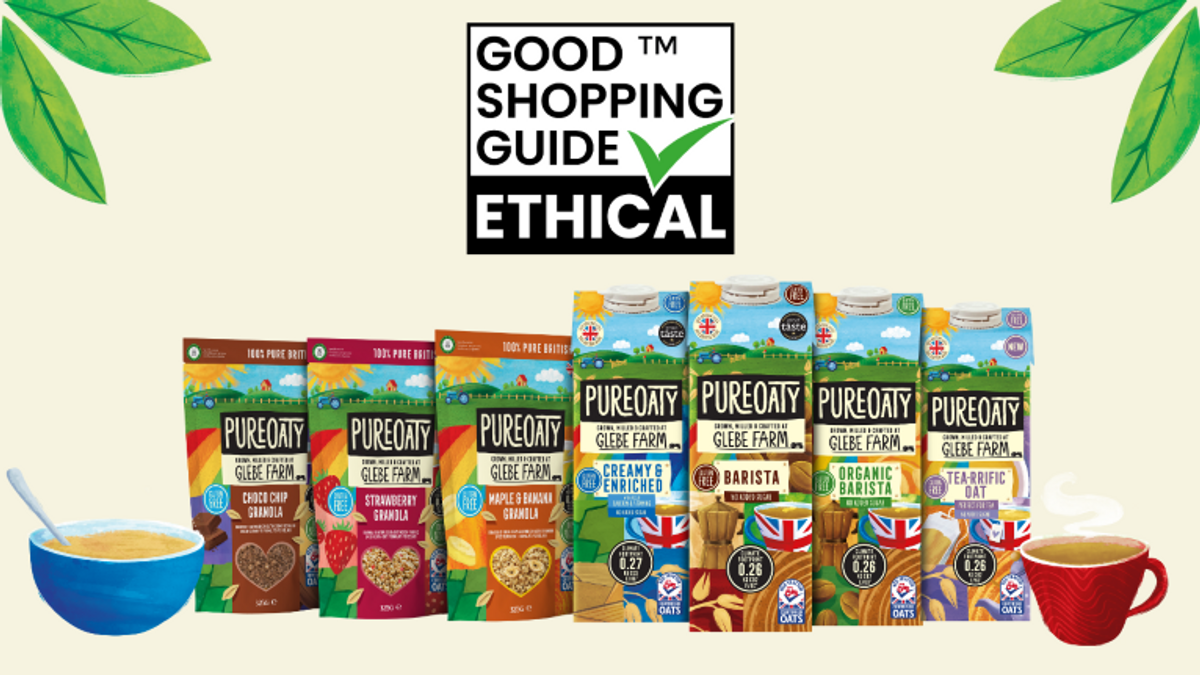 PureOaty oat drinks and cereals win GOOD Shopping Guide Ethical mark