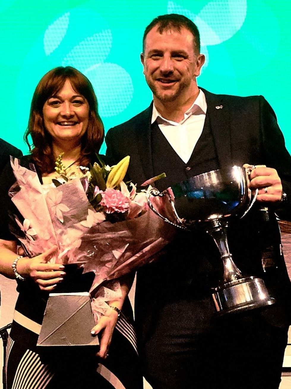 Rachael Hockmeyer and Christian Slingsby winning the Baldwin Cup at SRS17