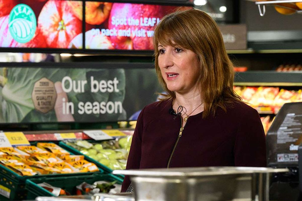 Rachel Reeves at a Tesco supermarket in London
