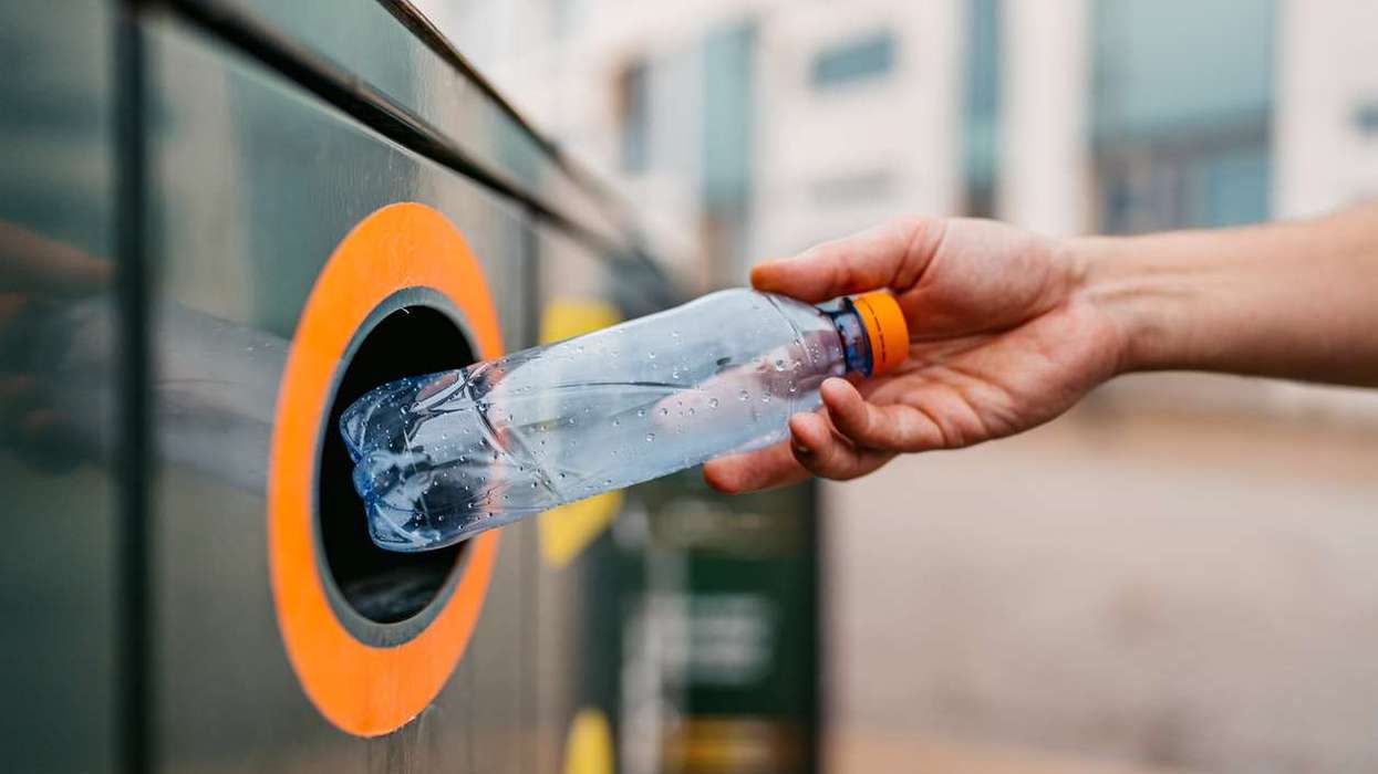 Recycling A Water Bottle