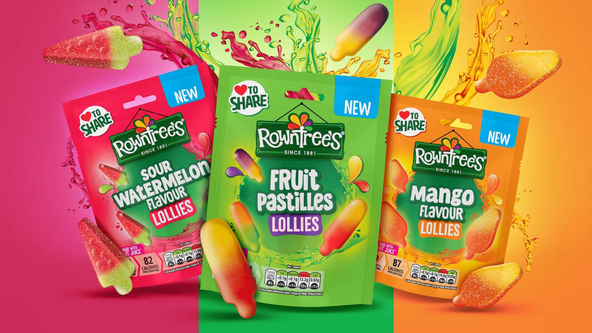 Rowntree’s Lollies range
