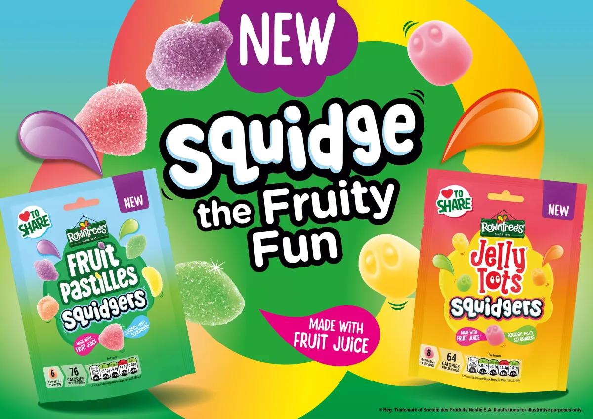 Rowntree’s new Squidgers soft sweets – Fruit Pastilles and Jelly Tots packs 