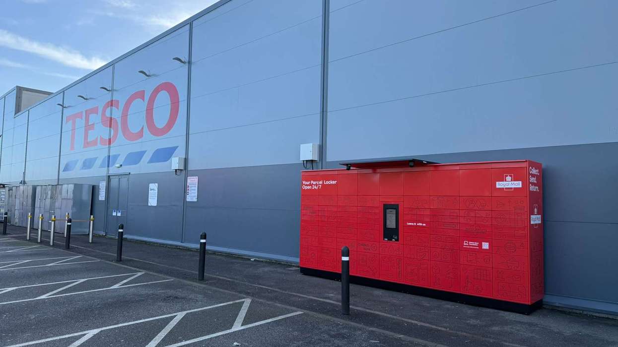 Royal Mail parcel locker at a Tesco Store