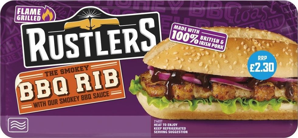 Rustlers BBQ Rib Burger FLAT ┬u2.30 PMP Jun 22